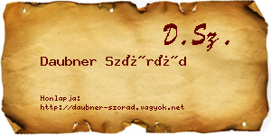 Daubner Szórád névjegykártya